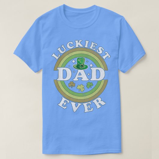 Gelukkigste papa ooit Matching St Pattys Day Retro T-shirt (Design voorkant)