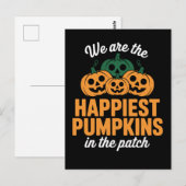 Gelukkigste Pompoenen in de Halloween Patch Briefkaart (Voorkant / Achterkant)