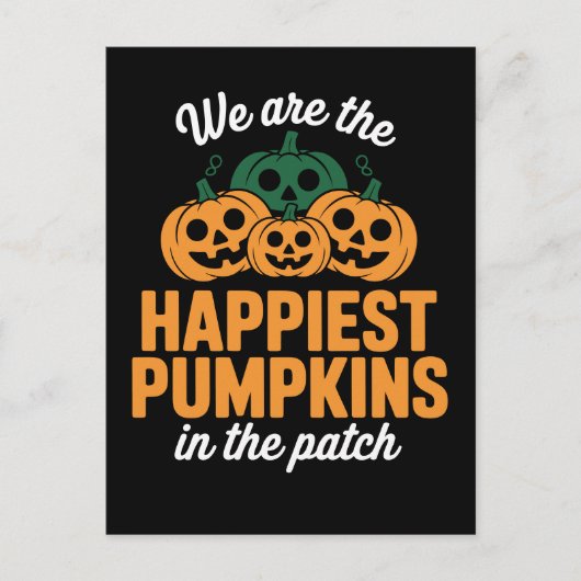 Gelukkigste Pompoenen in de Halloween Patch Briefkaart (Voorkant)