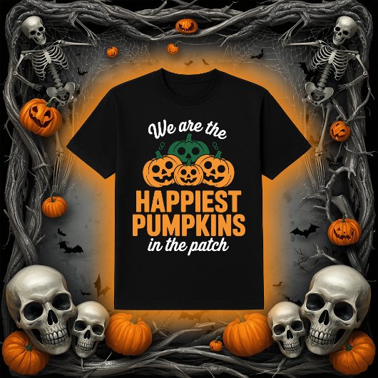 Gelukkigste Pompoenen in de Halloween Patch T-shirt