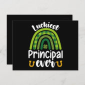 Gelukkigste schoolhoofd ooit St Patrick's Day Briefkaart (Voorkant / Achterkant)