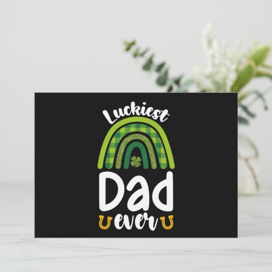 Gelukkigste vader ooit familie St Patrick's Day Kaart (Staand voorkant)