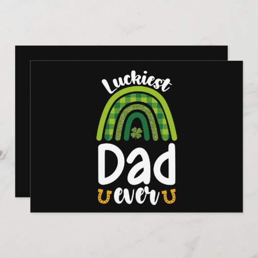 Gelukkigste vader ooit familie St Patrick's Day Kaart (Voorkant / Achterkant)