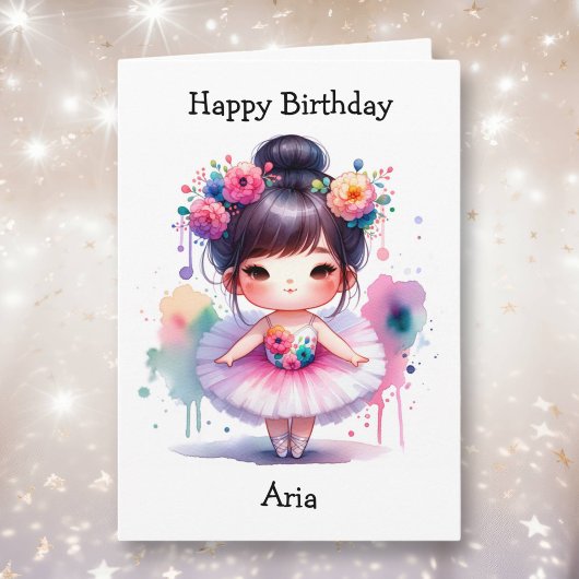 Gelukkigste Verjaardag Ballerina Kleurplaat Meisje Kaart