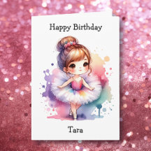 Gelukkigste Verjaardag Ballerina Kleurplaat Meisje