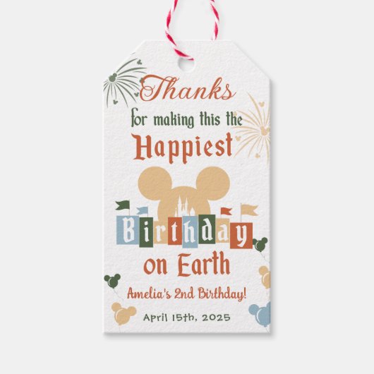 Gelukkigste verjaardag op aarde - Magische verjaar Cadeaulabel (Voorkant)