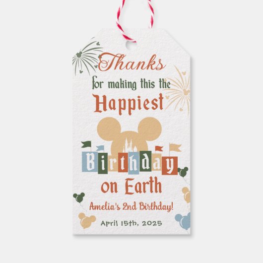 Gelukkigste verjaardag op aarde - Magische verjaar Cadeaulabel (Achterkant)