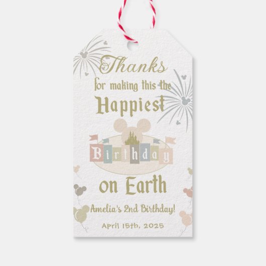 Gelukkigste verjaardag op aarde - Magische verjaar Cadeaulabel (Achterkant)