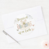 Gelukkigste verjaardag op aarde - Magische verjaar Ronde Sticker (Envelop)