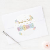 Gelukkigste verjaardag op aarde - Magische verjaar Ronde Sticker (Envelop)