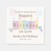 Gelukkigste verjaardag op aarde - Magische verjaar Servet (Voorkant)