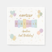 Gelukkigste verjaardag op aarde - Magische verjaar Servet (Voorkant)