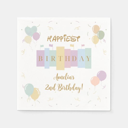 Gelukkigste verjaardag op aarde - Magische verjaar Servet (Voorkant)