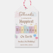 Gelukkigste verjaardag op aarde Magische verjaarda Cadeaulabel (Voorkant)