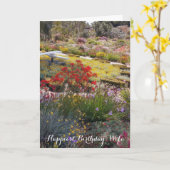 Gelukkigste verjaardag vrouw kaart (Gele Bloem)