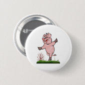 Gelukknop voor Varkens Ronde Button 5,7 Cm (Voorkant /achterkant)