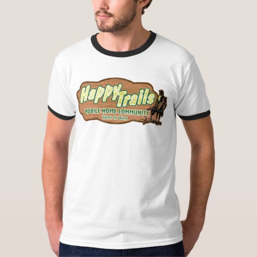 gelukkytrailsmobilehome t-shirt (Voorkant)