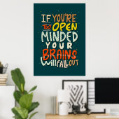 Geluklijst als u te open bent poster (Thuiskantoor)