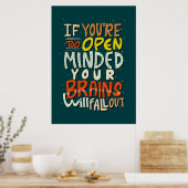 Geluklijst als u te open bent poster (Keuken)
