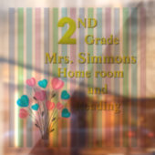 Geluks 2e klas school raamfolie raamsticker (Vel 2)