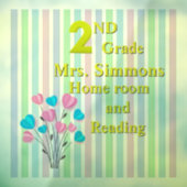 Geluks 2e klas schoolraamfolie raamsticker (Vel 3)