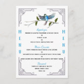 Geluks Blauwe Vogel 11 x 16 cm Menu (Voorkant)