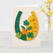 Geluks Charms Bloeien Kaart (Gele Bloem)