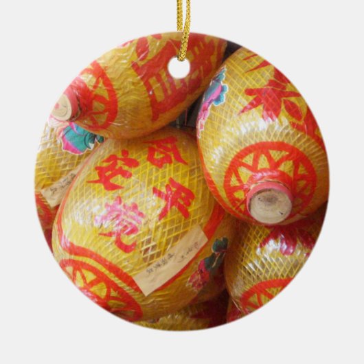 Geluks Chinese Lampionnen Keramisch Ornament (Voorkant)