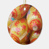 Geluks Chinese Lampionnen Keramisch Ornament (Links)