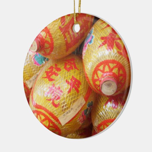 Geluks Chinese Lampionnen Keramisch Ornament (Links)