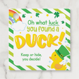 Geluks Cruise Eenden Vierkante Labels, St. Patrick Bedankjes Labels