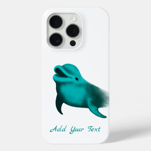Geluks Dolfijn - Voeg uw tekst toe Case-Mate iPhone Case (Achterkant)