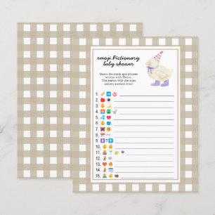 Geluks-eend baby shower - emoji pictionary spel