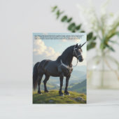 Geluks Eenhoorn Briefkaart (Staand voorkant)