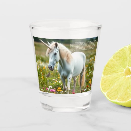 Geluks Eenhoorn Shot Glas (Voorkant)