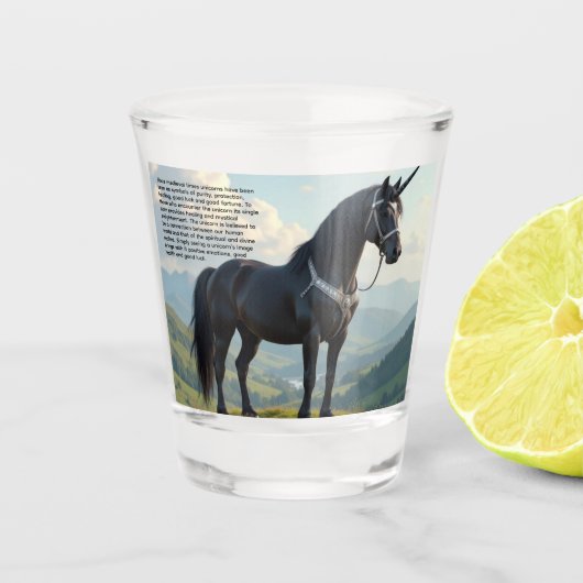 Geluks Eenhoorn Shot Glas (Voorkant)
