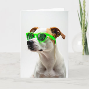 Geluks Hond Met Zonnebril Fun Kaart