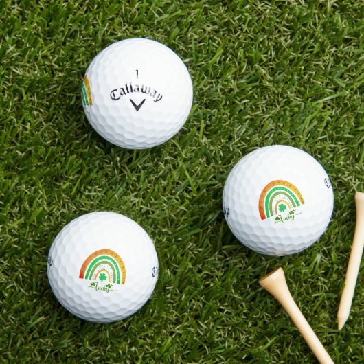Geluks-Ierse Regenboog Golfballen (Insitu Gras)