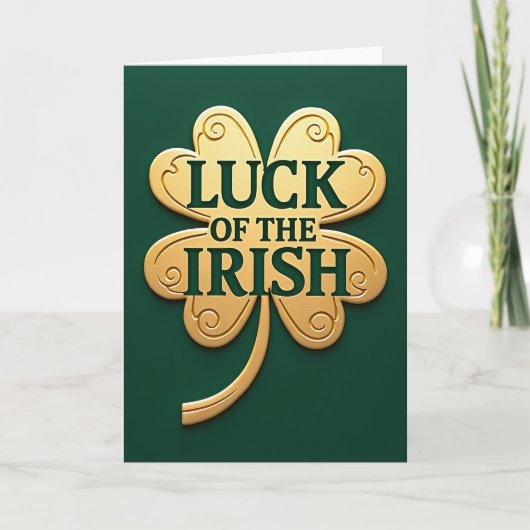Geluks-Ierse Shamrockkaart Kaart (Voorkant)
