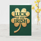 Geluks-Ierse Shamrockkaart Kaart (Gele Bloem)