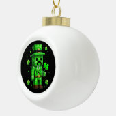 Geluks Kabouter Grappige St. Patrick's Dag Videosp Keramische Bal Ornament (Rechts)
