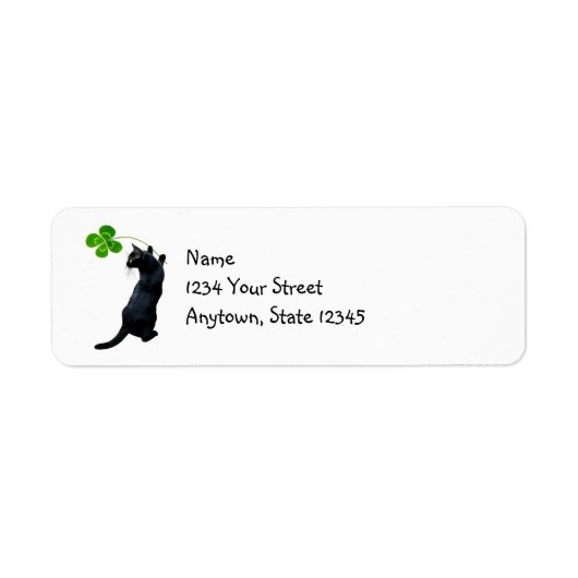 Geluks Kat Retouradres Labels (Voorkant)