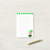 Geluks klavers & elf Gelijnde Dingen Te Doen Post-it® Notes (Op bureau)
