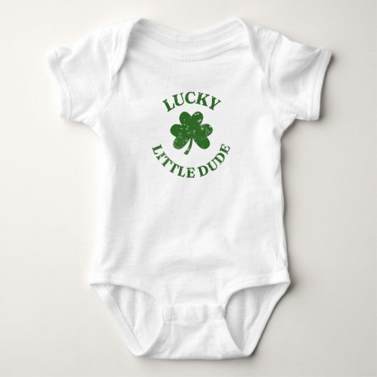 Geluks kleine kerel St. Patrick's Day Romper (Voorkant)