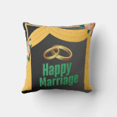 Geluks-kussen, Trouwkussen, Liefdeskussen Kussen (Achterkant)