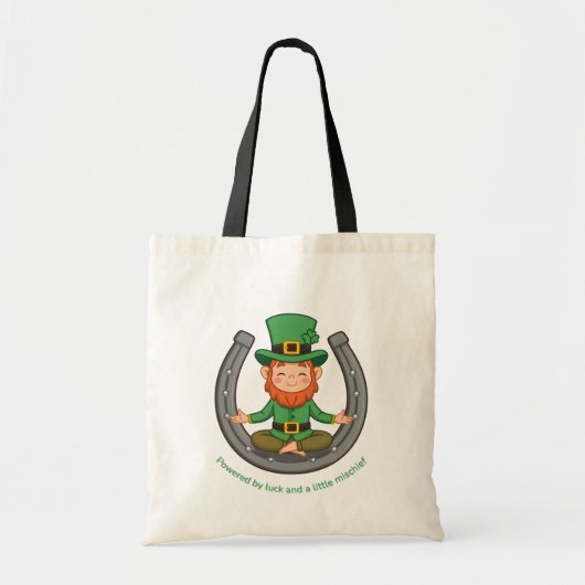Geluks Leprechaun-meditatie Tote Bag (Voorkant)