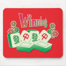 Geluks Mahjong Winnende Tegels Groene Bloemen