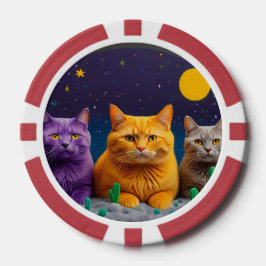 Geluks-Pokerfiches voor Kattenliefhebbers Poker Chips