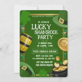 Geluks Shamrock Feest St. Paddy's Dag Aanpasbaar Kaart
