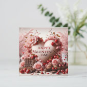 Geluks Traktaties met Valentijnsdag Feestdagenkaart (Staand voorkant)